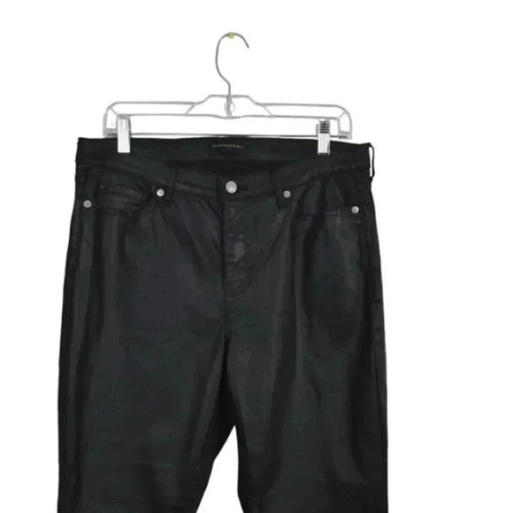 Banana Republic Factory  Mid Rise Coated Skinny Jeans Black Size 31 - Picture 5 of 11